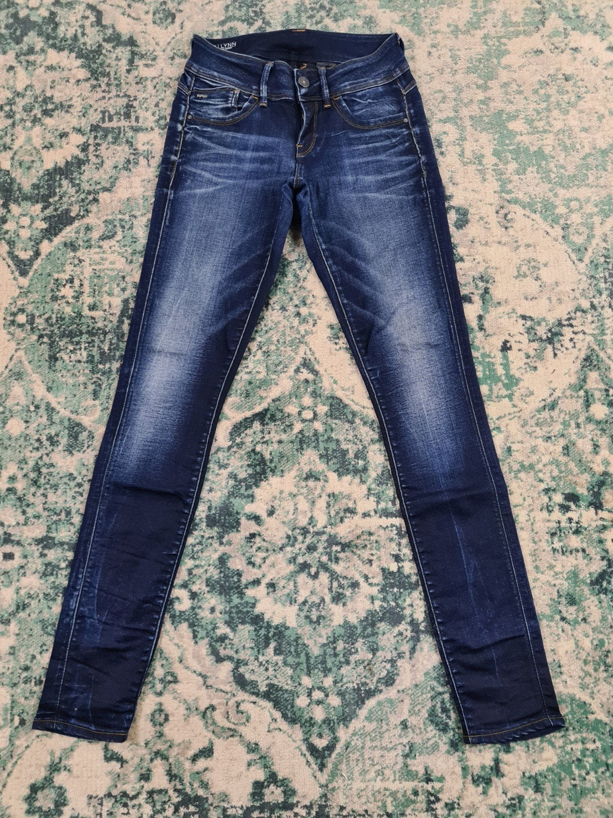 G-star raw lynn mid skinny W27 L34 Dames Tulsi2734 Blauw, Blauw, Ophalen of Verzenden, W27 (confectie 34) of kleiner, G-STAR RAW