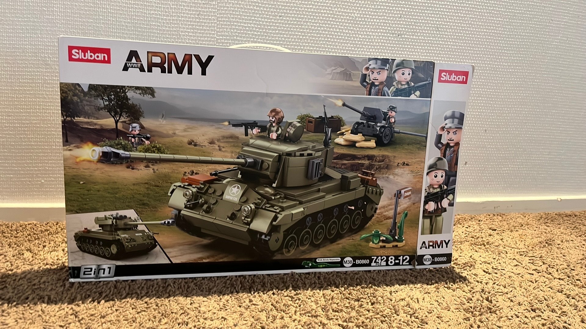 Sluban Army tank II tweede wereldoorlog, Overige merken, Tank, Groter dan 1:32, Ophalen of Verzenden