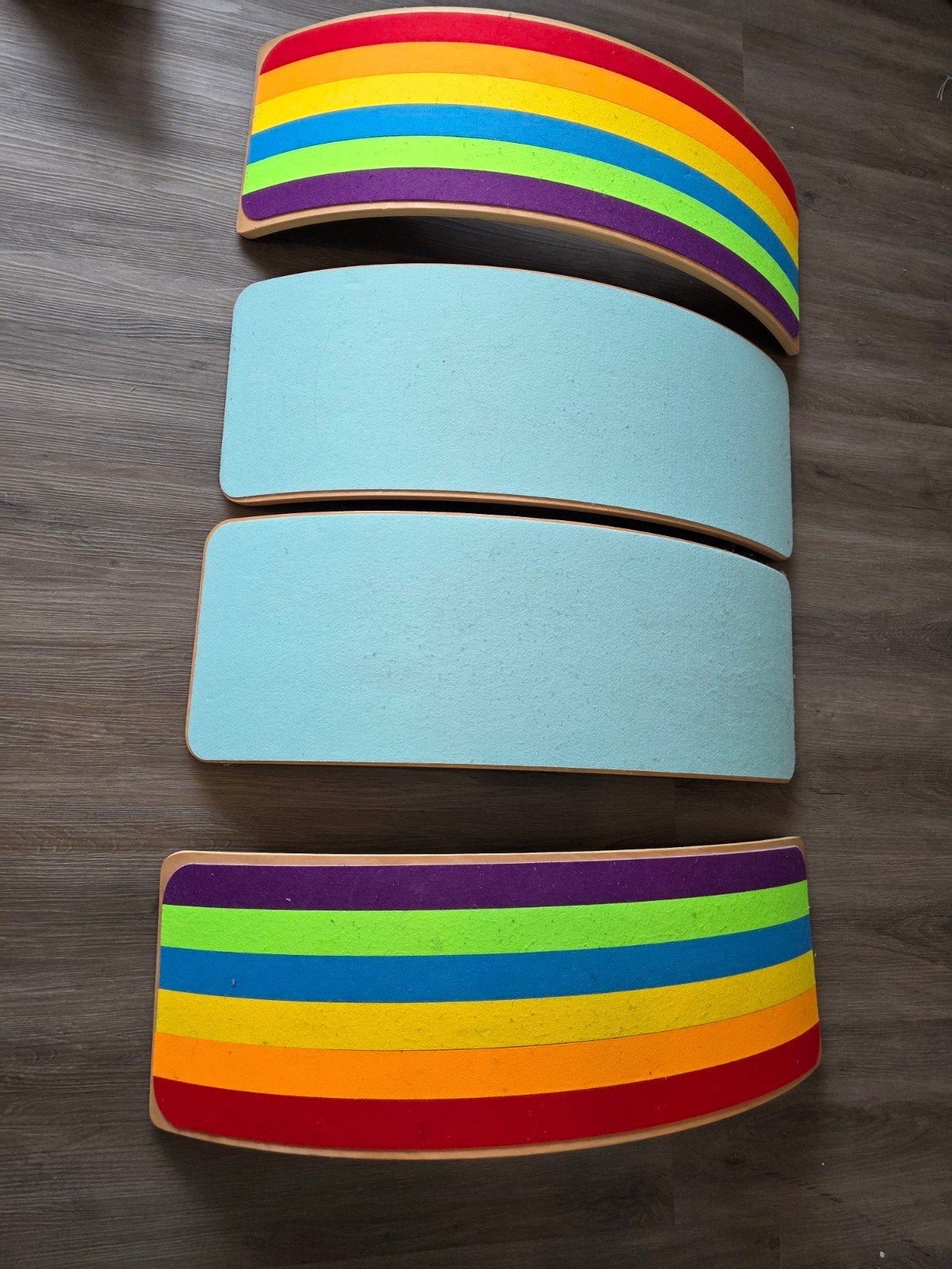 4 Houten Wiebelplanken: Regenboog en Bandits & Angels, Ophalen of Verzenden