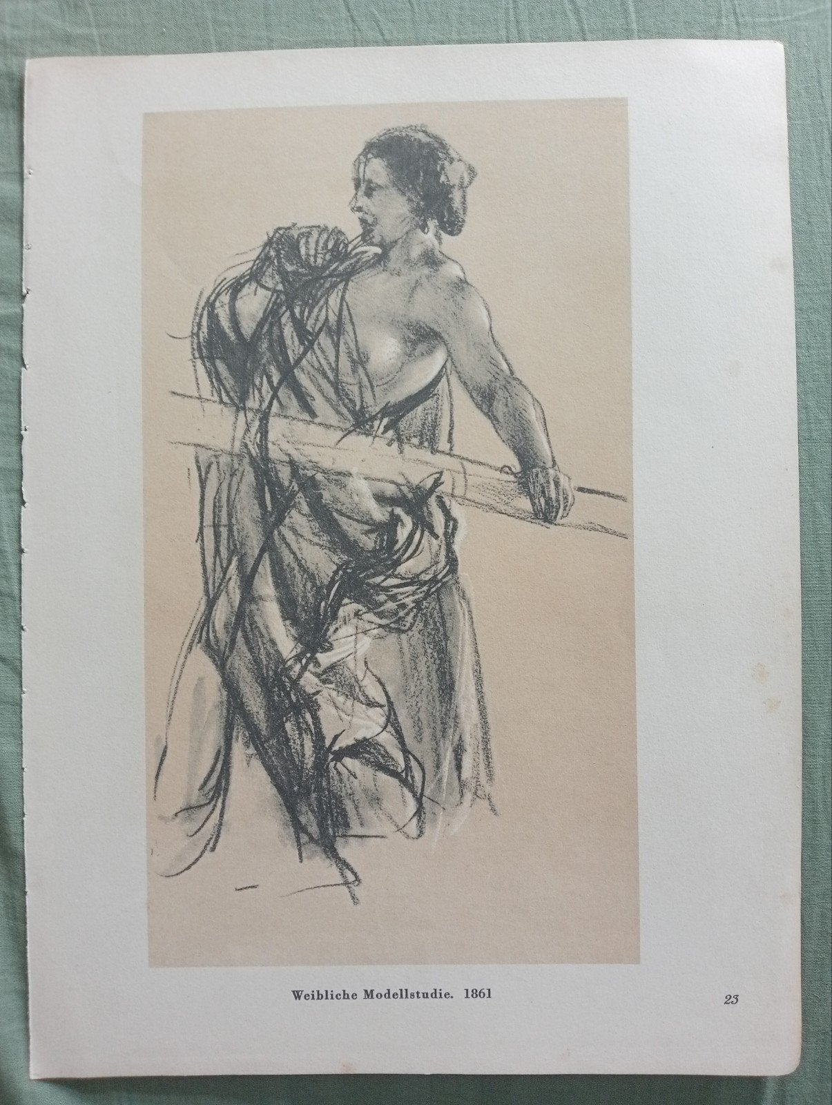 Menzel Weibliche Modellstudie circa 1900 naakt erotiek, Ophalen of Verzenden, Voor 1940, Gebruikt