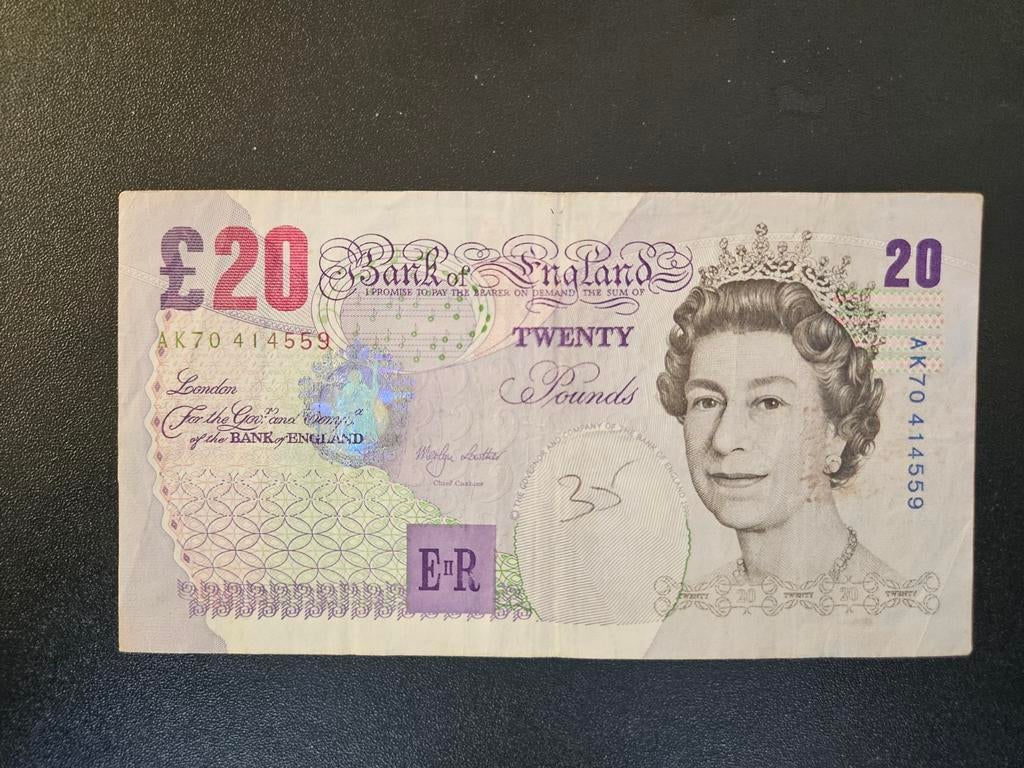Engeland pick 390a 1999-2003 licht beschreven, Postzegels en Munten, Bankbiljetten | Europa | Niet-Eurobiljetten, Ophalen of Verzenden