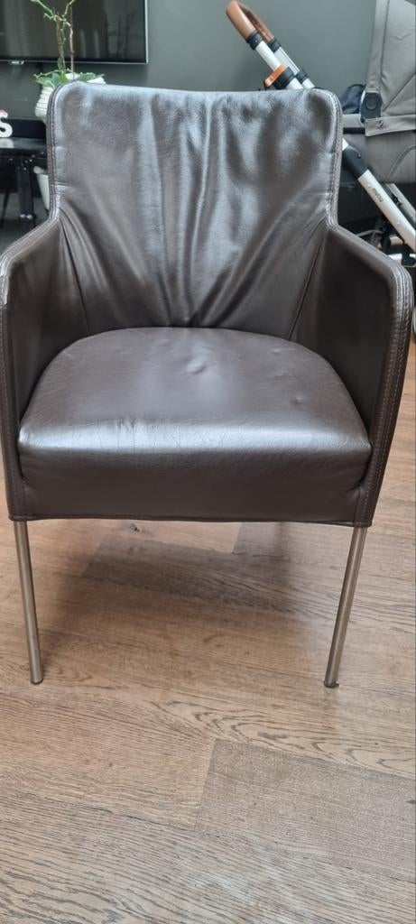 6 stuks leren eetkamerstoelen, Huis en Inrichting, Ophalen, Vijf, Zes of meer stoelen