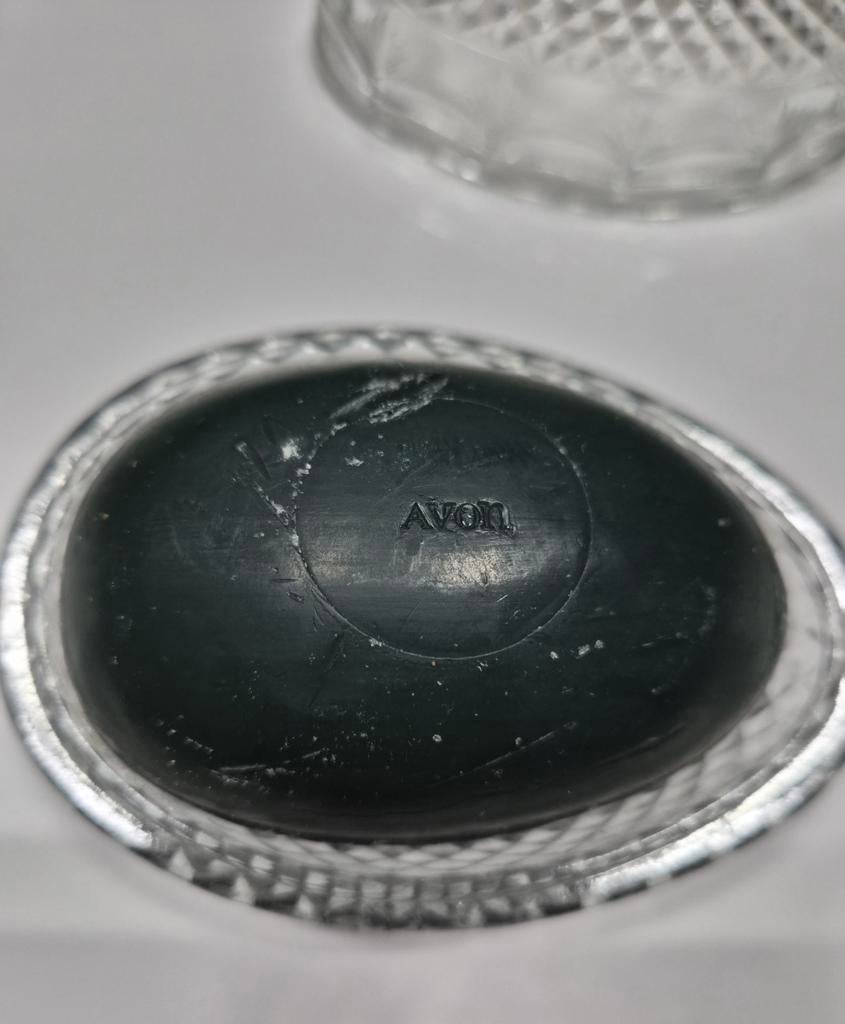 Vintage Avon Fostoria Moederdag Kristallen Ei 1977 met Zeep, Antiek en Kunst, Ophalen of Verzenden