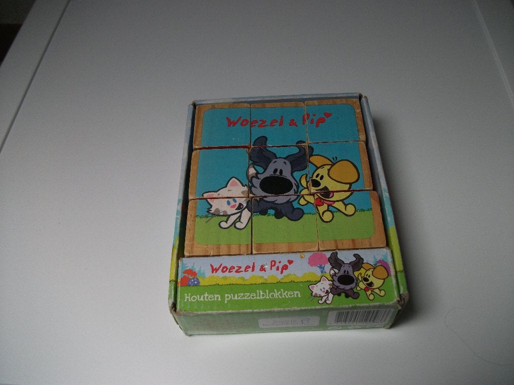 Woezel en Pip houten puzzel blokken, Kinderen en Baby's, Ophalen of Verzenden, Gebruikt