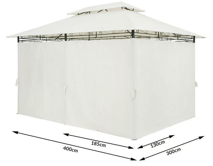 Partytent paviljoen pagodetent 3x4m Beige GRATIS BEZORGD!, Verzenden, Minder dan 4 meter, Nieuw, Nvt