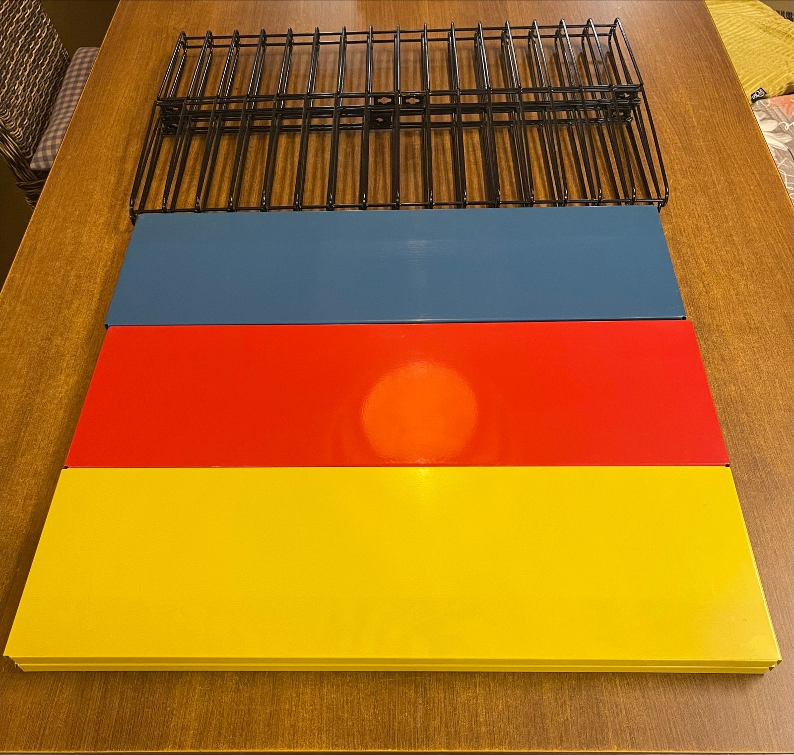 Vintage boekenrek met 6 planken 10 delig. jaren 50/60, Ophalen, Gebruikt