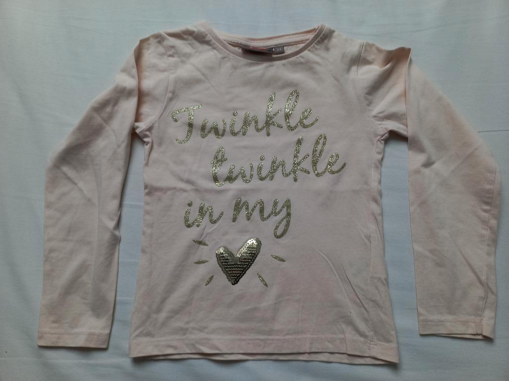 BLUE QUEEN gebroken wit shirt + gouden opdruk hart en teks, Gebruikt, Meisje, Ophalen of Verzenden, Blue Queen