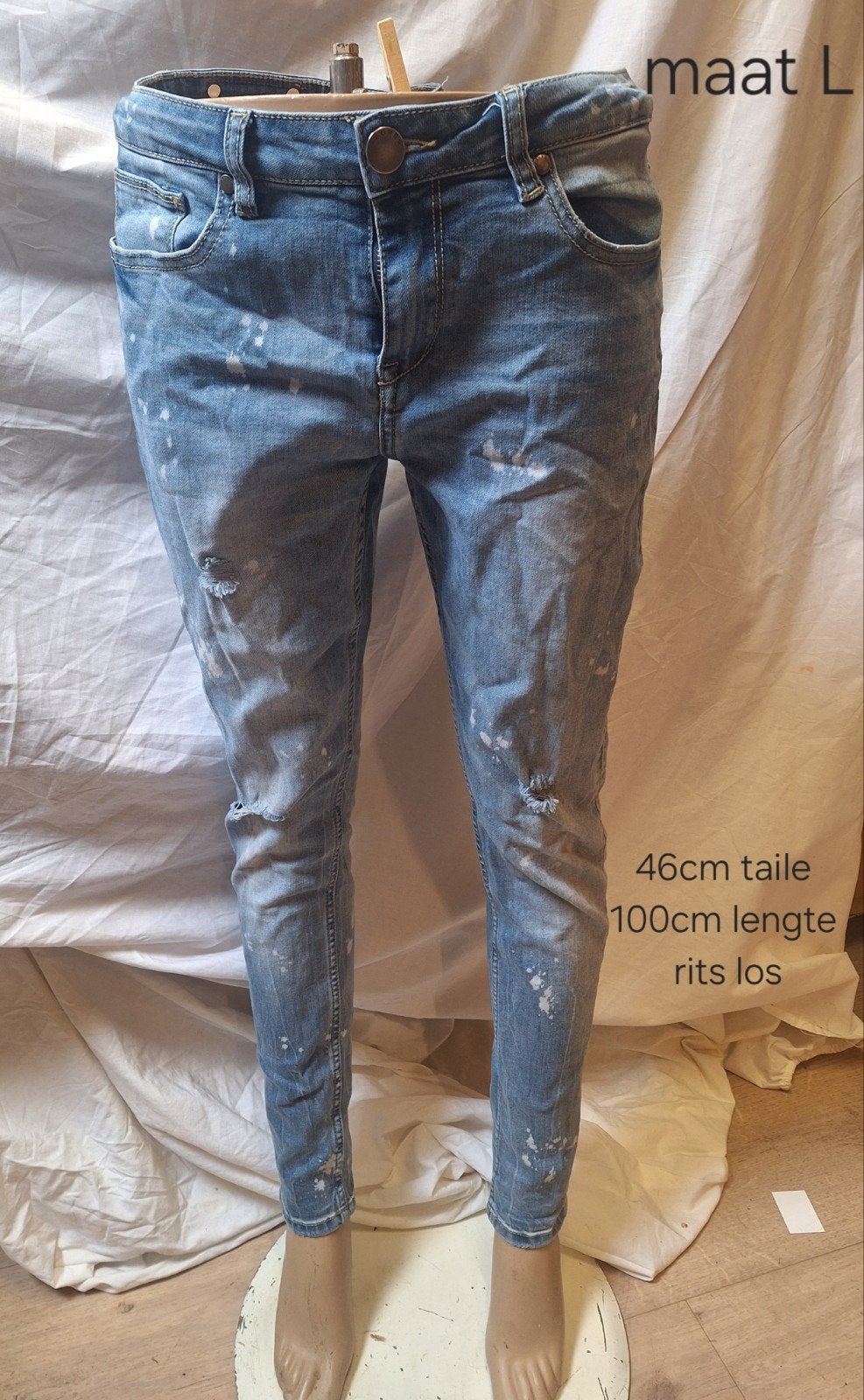 Leuke broek, Kleding | Dames, Ophalen of Verzenden, Gedragen, Blauw, W33 - W36 (confectie 42/44)