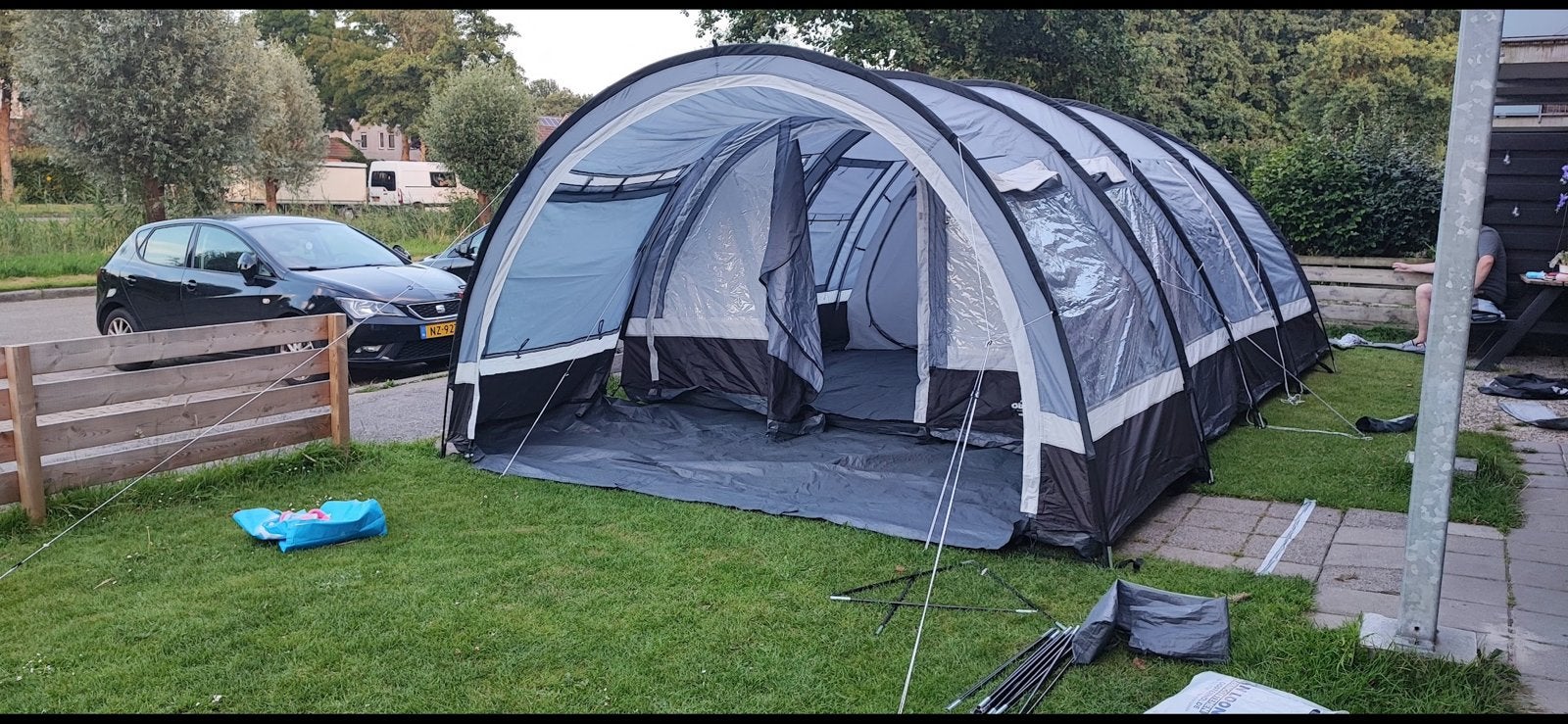 Obelink lugano tent 6 persoons tunneltent, Caravans en Kamperen, Tenten, Ophalen, Gebruikt, Tot en met 6