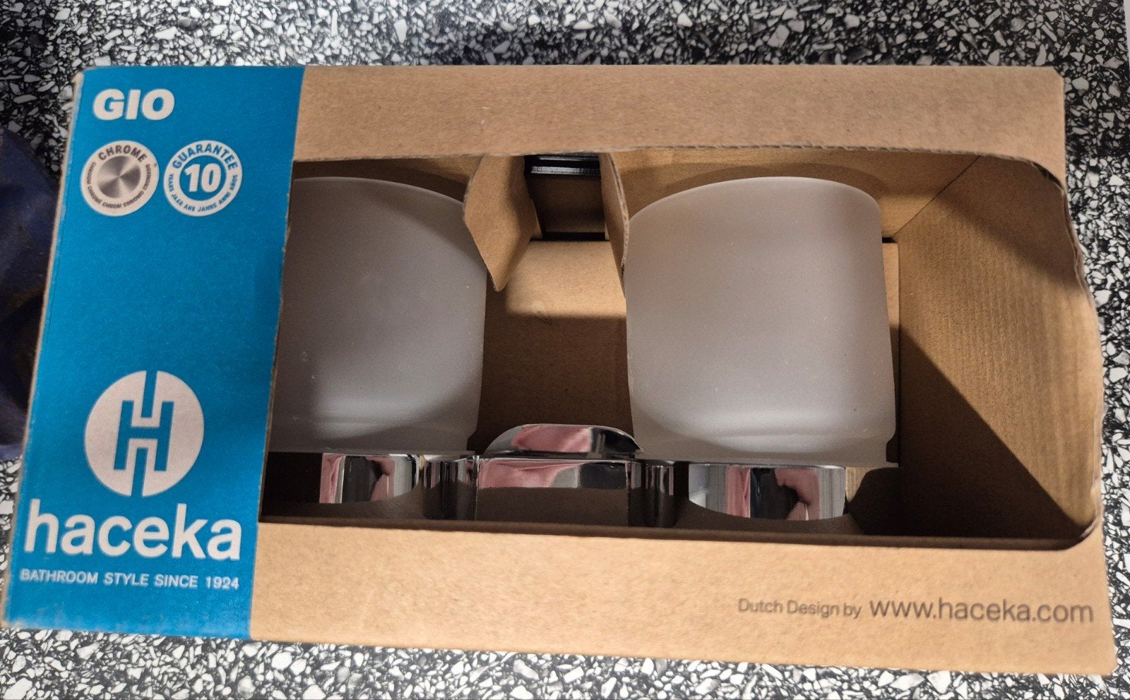 Haceka Gio dubbele bekerhouder, Overige merken, Nieuw, Ophalen of Verzenden, Douche-accessoire