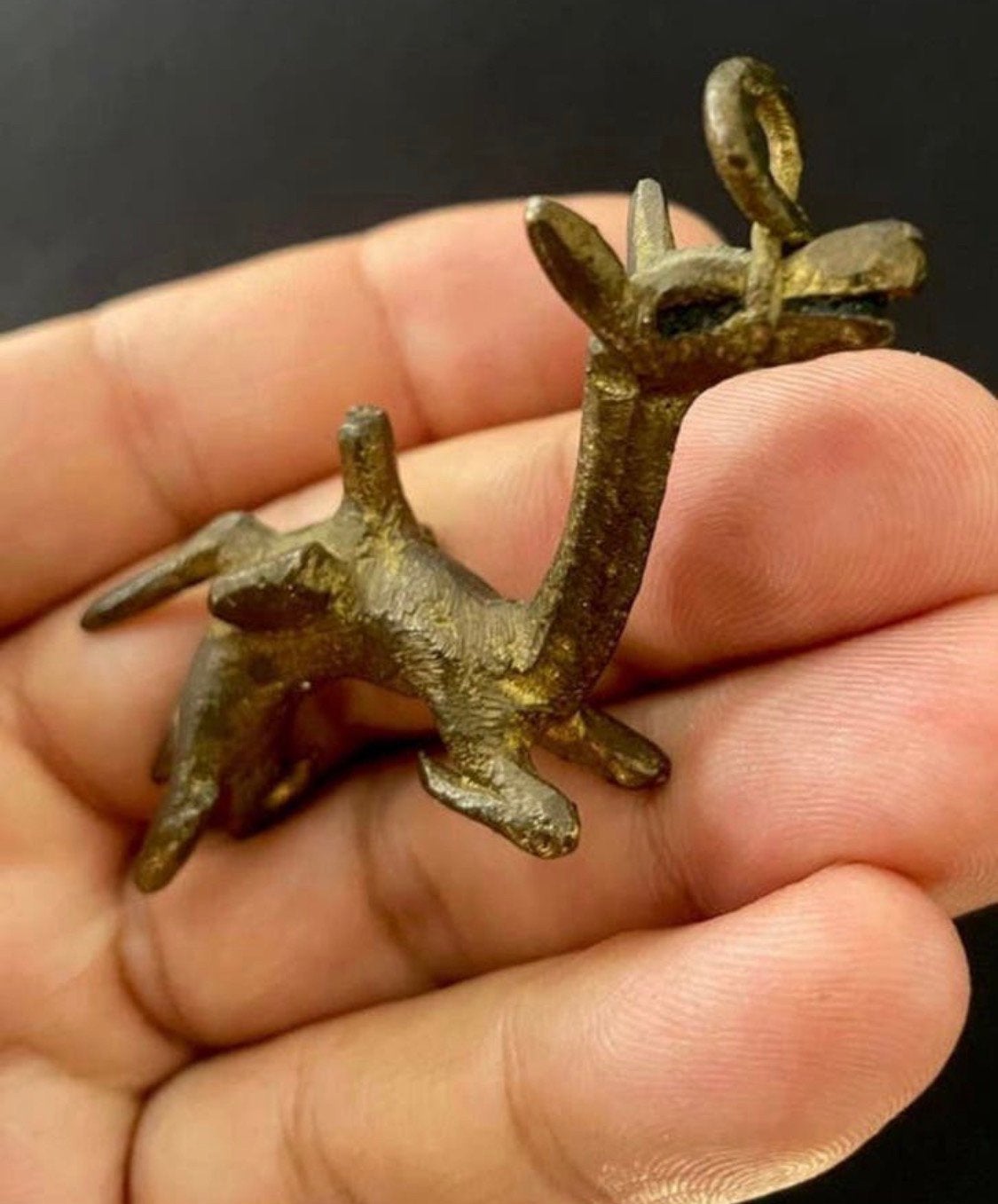Antiek Bronzen kameel uit Noord-Afrika- 8 cm-40 grm., Antiek en Kunst, Antiek | Koper en Brons, Ophalen of Verzenden
