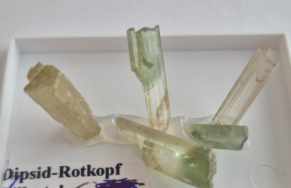 diopsid  Zillertal  Kristallen, Verzenden, Mineraal