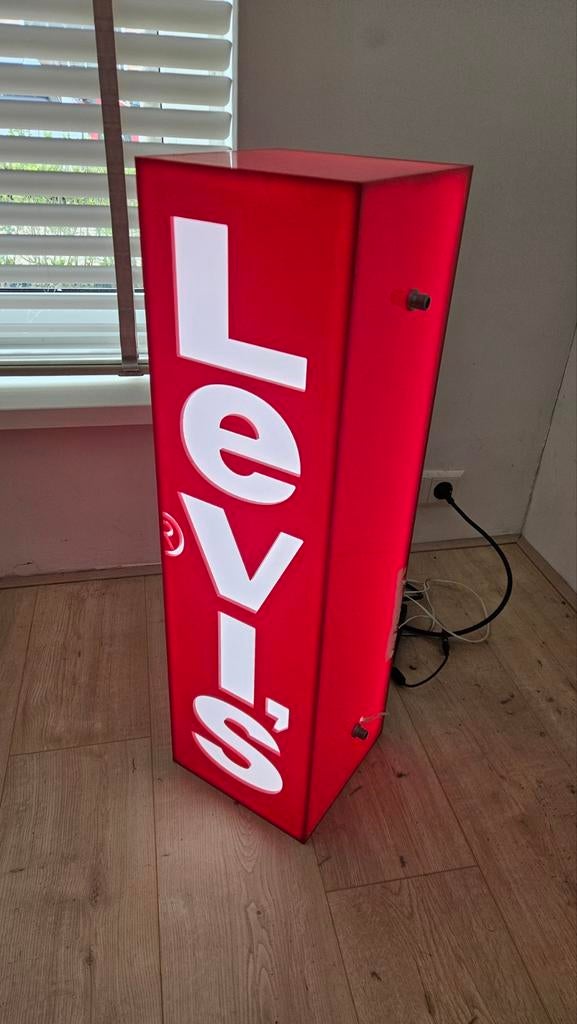 Levi's unieke lamp - Collector's item, Ophalen, Gebruikt, Modern, Industrieel, Vintage