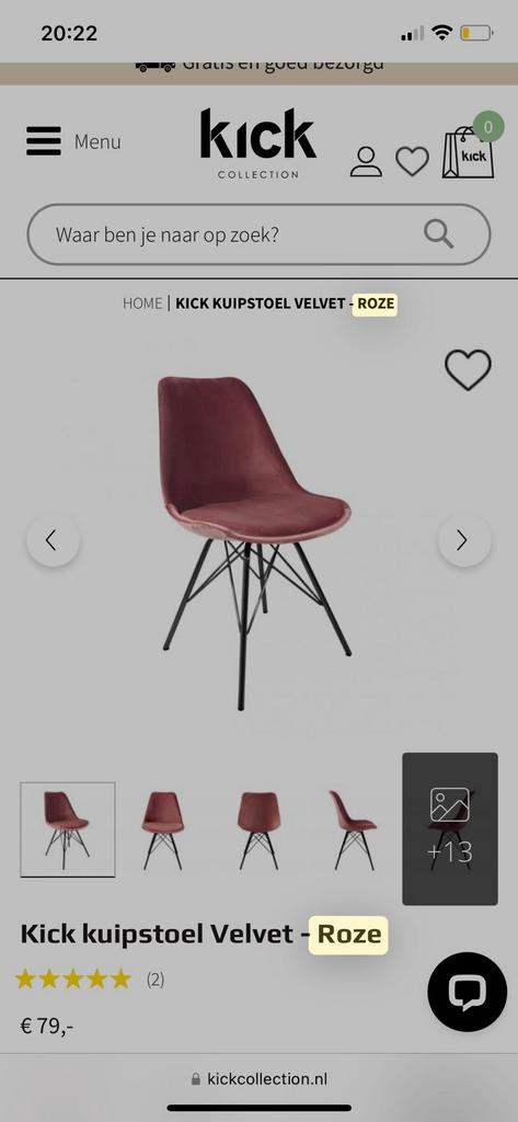 velvet/ fluweel roze stoelen (tafel ook te koop), Huis en Inrichting, Stoelen, Ophalen, Overige kleuren, Zo goed als nieuw, Vijf, Zes of meer stoelen