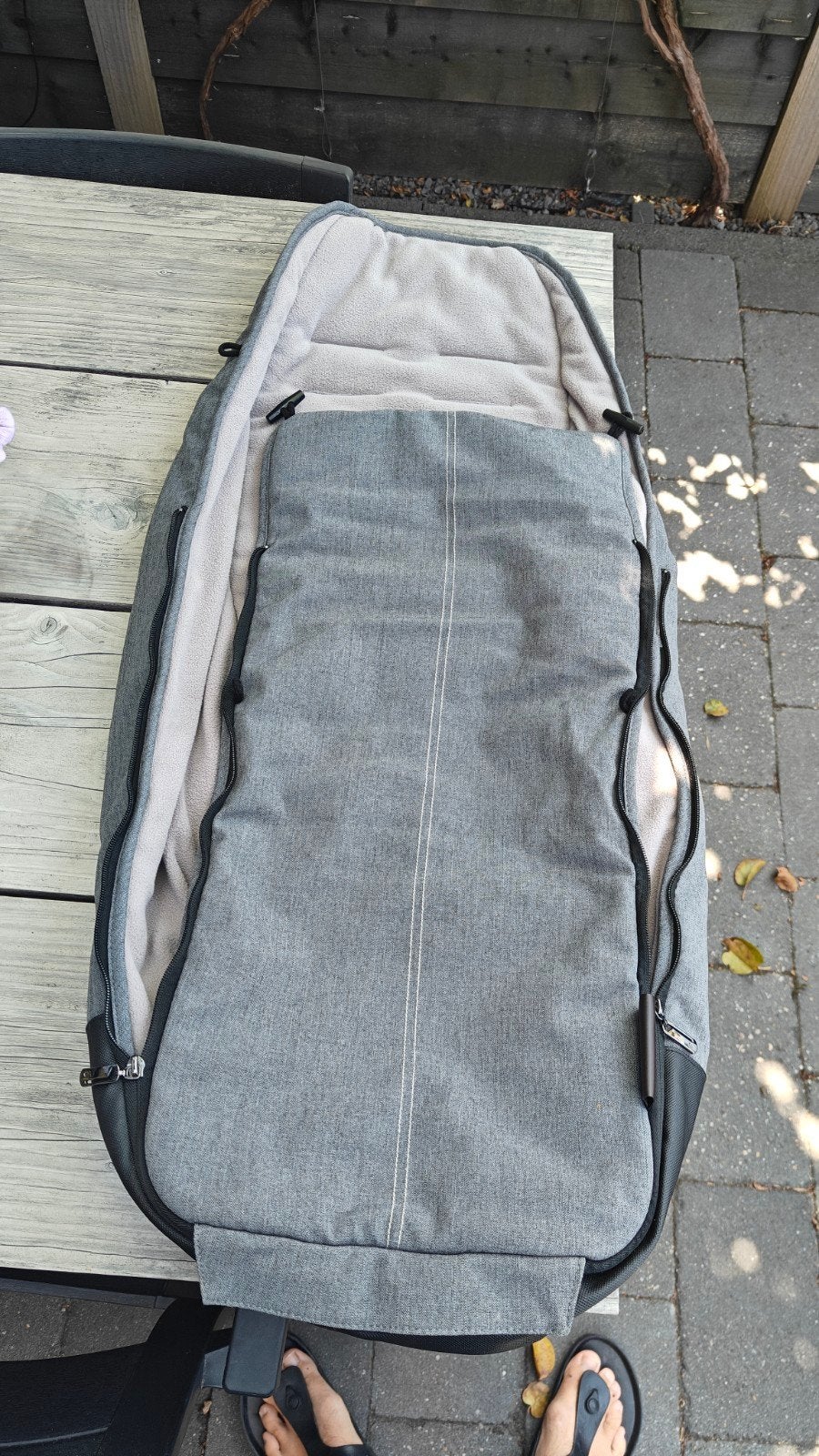 Mutsy voetenzak grijs voor buggy, Ophalen, Zo goed als nieuw, Mutsy
