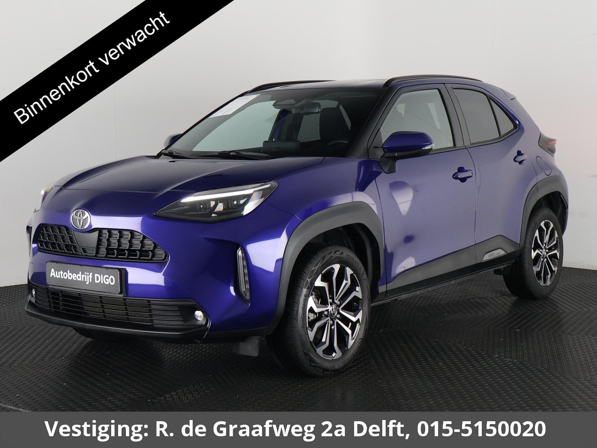 Toyota Yaris Cross 1.5 Hybrid 115 Dynamic Luxury | Stuur- &, Stof, Gebruikt, 1165 kg, Blauw