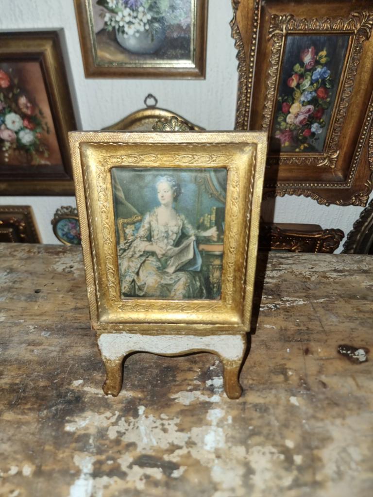 Florentijns Italiaans lijstje met prent op zijde P36, Ophalen of Verzenden