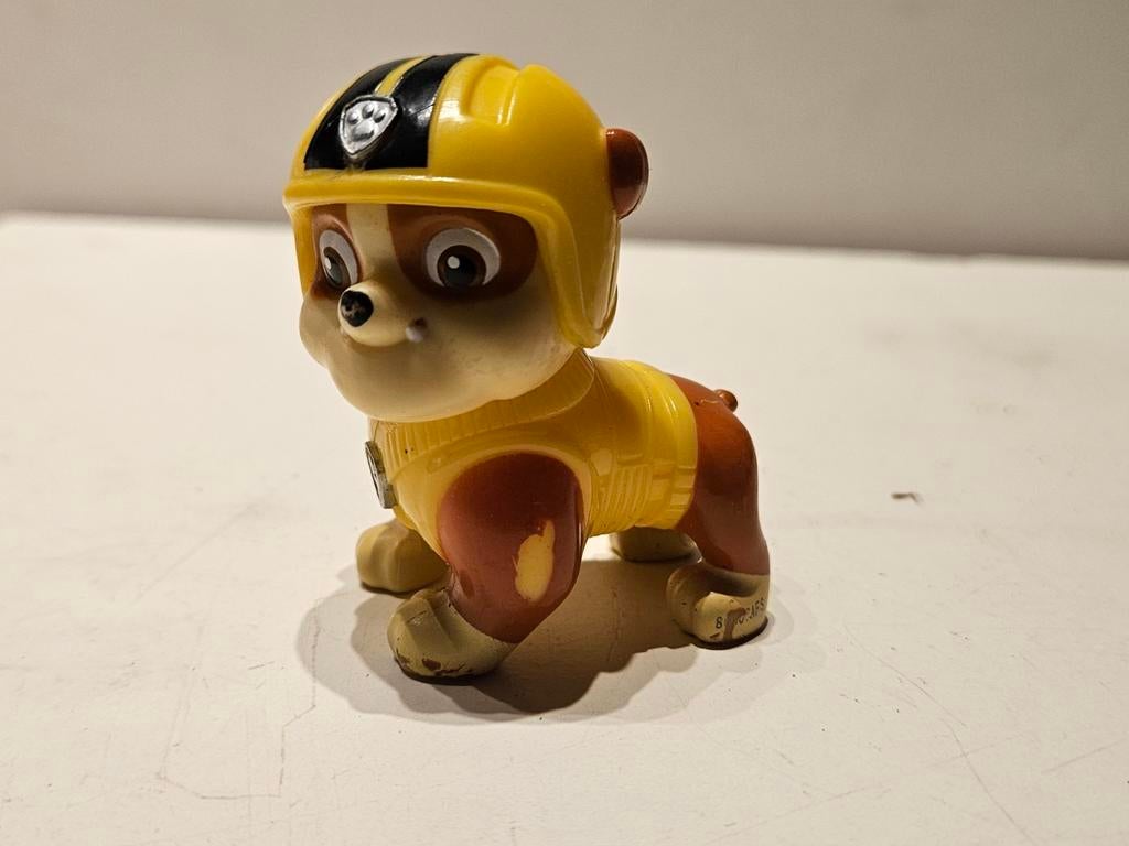 Paw Patrol Rubble figuur - 6 cm (met verfslijtage), Ophalen of Verzenden, Gebruikt