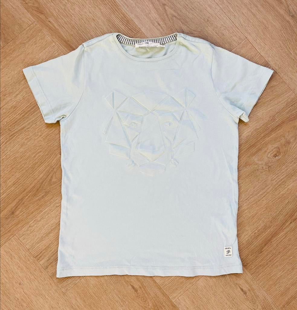 Sissy Boy mintgroen T-shirt met leeuwenprint maat 128, Verzenden, Zo goed als nieuw, Jongen of Meisje, Shirt of Longsleeve