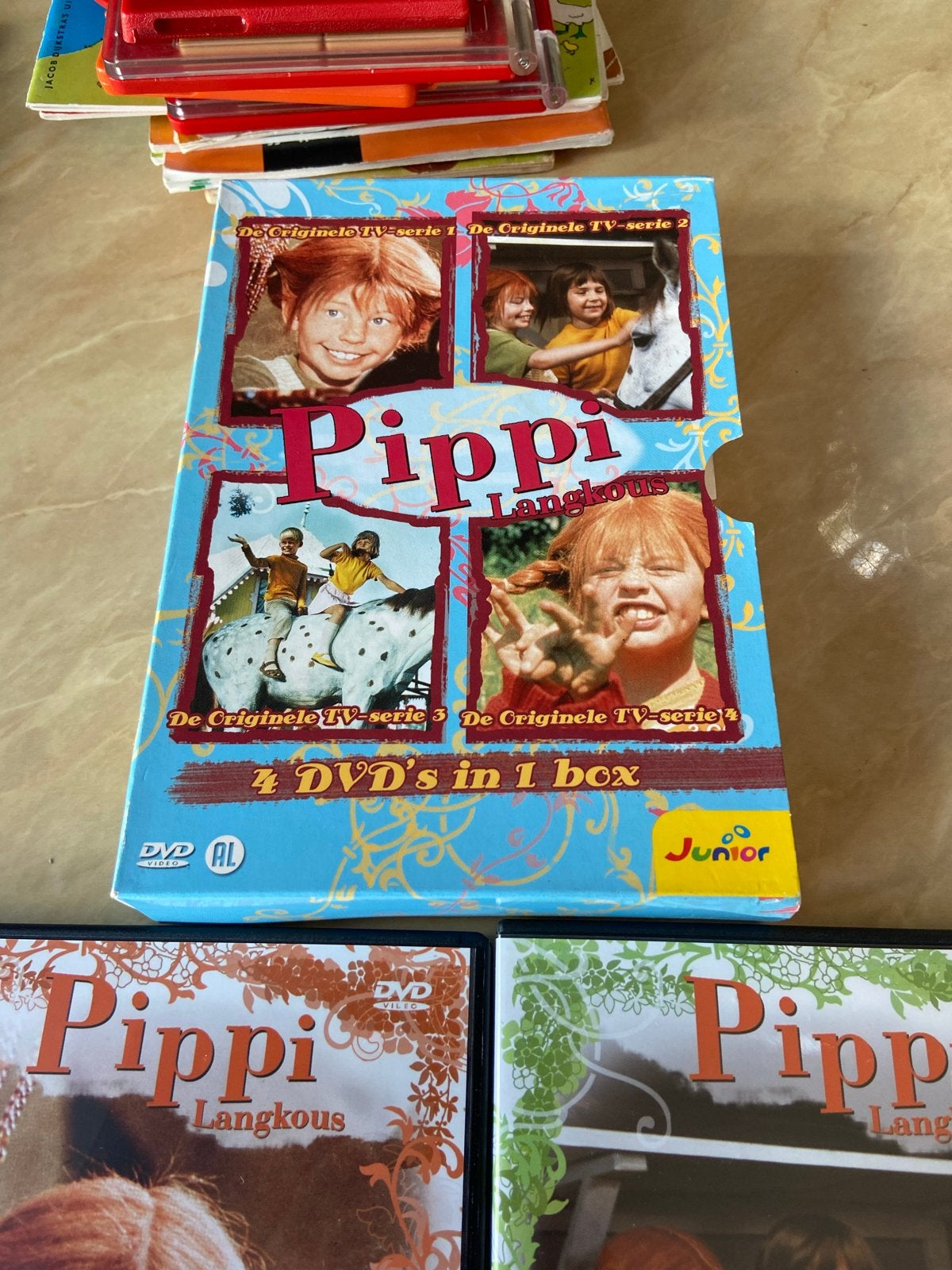 Pippi Langkous - De originele TV-serie 1-4 (4 DVD's), Alle leeftijden, Tv-serie, Zo goed als nieuw, Familie