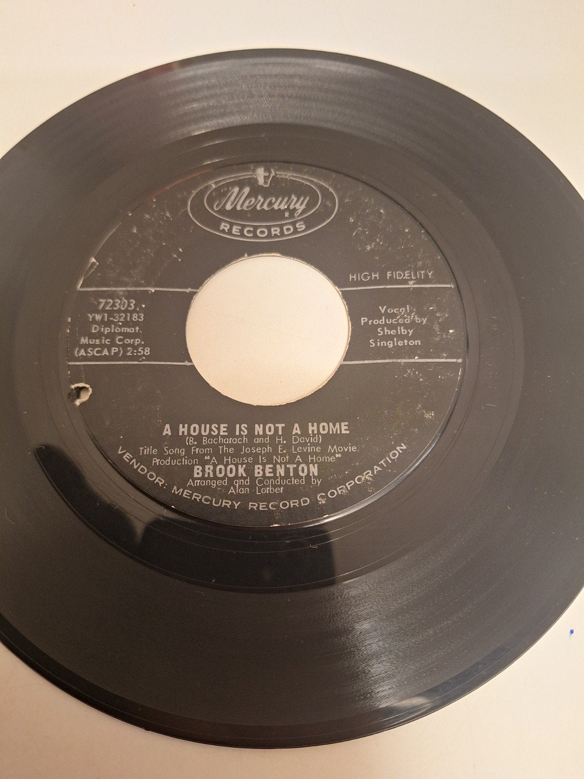 Brook Benton - A house is not a home, 1963., Verzenden, 7 inch, Pop