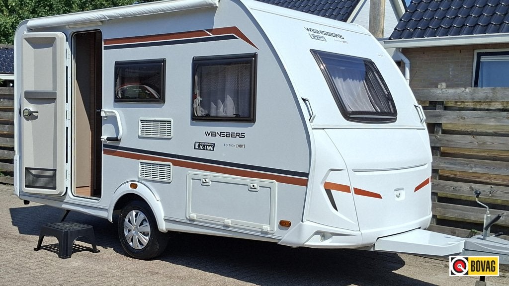 Weinsberg CaraOne Edition HOT 390 QD incl. mover en luifel !, Overige merken, Dwarsbed, Bedrijf, Treinzit