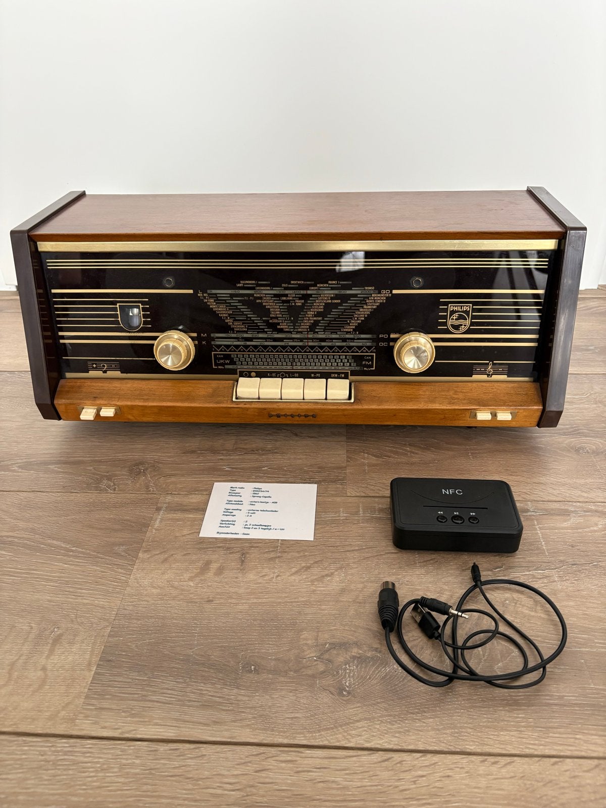 Philips B4X23A/74 Buizenradio – Bluetooth Upgrade, Ophalen, Gebruikt, Radio