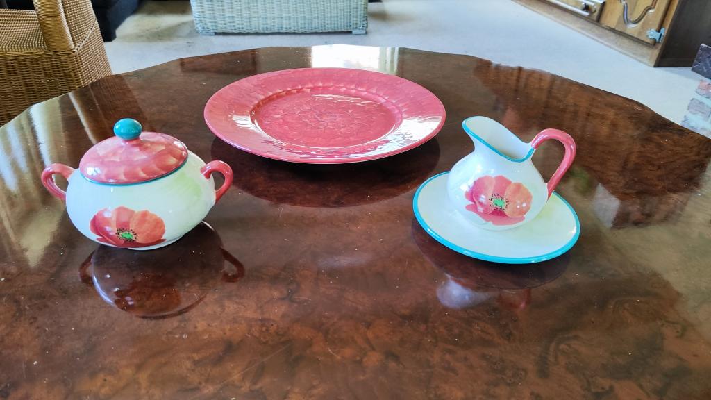 Frans Lunéville Aardewerk Servies – Klaprozen / Papavers, Verzenden