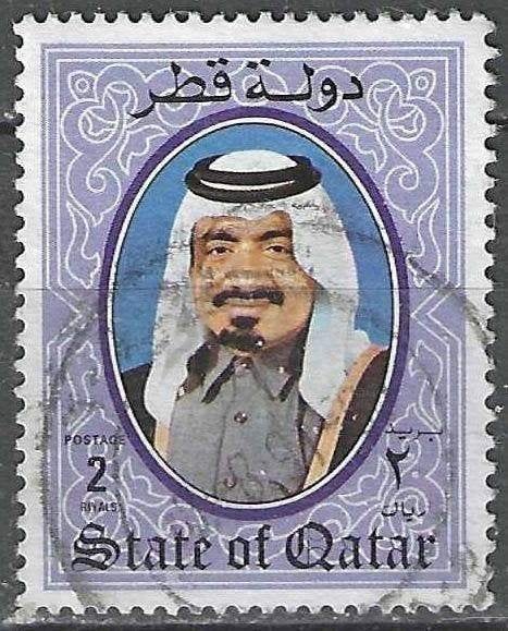 Qatar 1988 - Stampworld 930 - Sheikh Khalifa - 2 r. (ST), Verzenden, Gestempeld, Oost-Azië