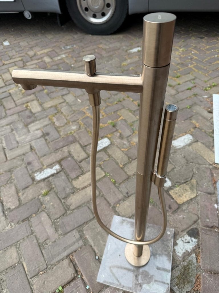 AXOR vrijstaande badkraan met handdouche, Ophalen, Zo goed als nieuw, Koper, Kraan