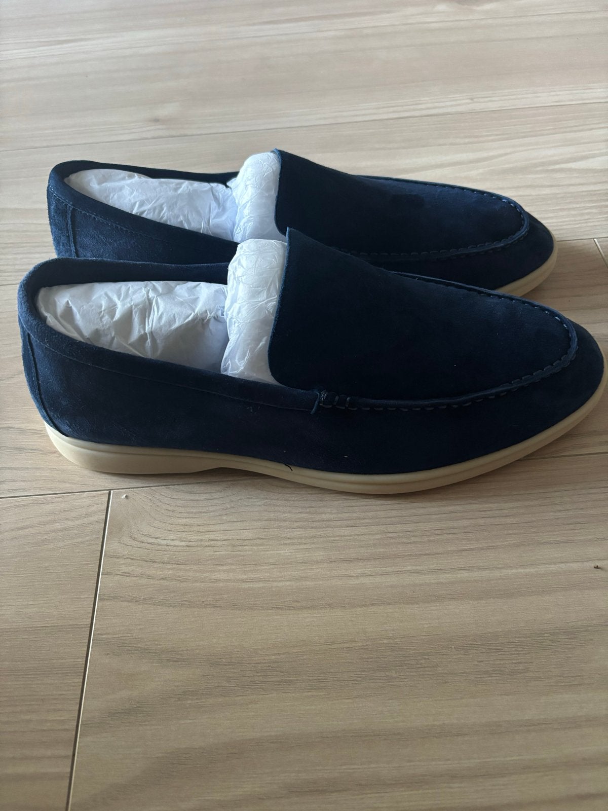 Loro Piana Summer Walk Loafers - Donkerblauw Suède, Kleding | Heren, Ophalen of Verzenden, Nieuw, Blauw, Loafers