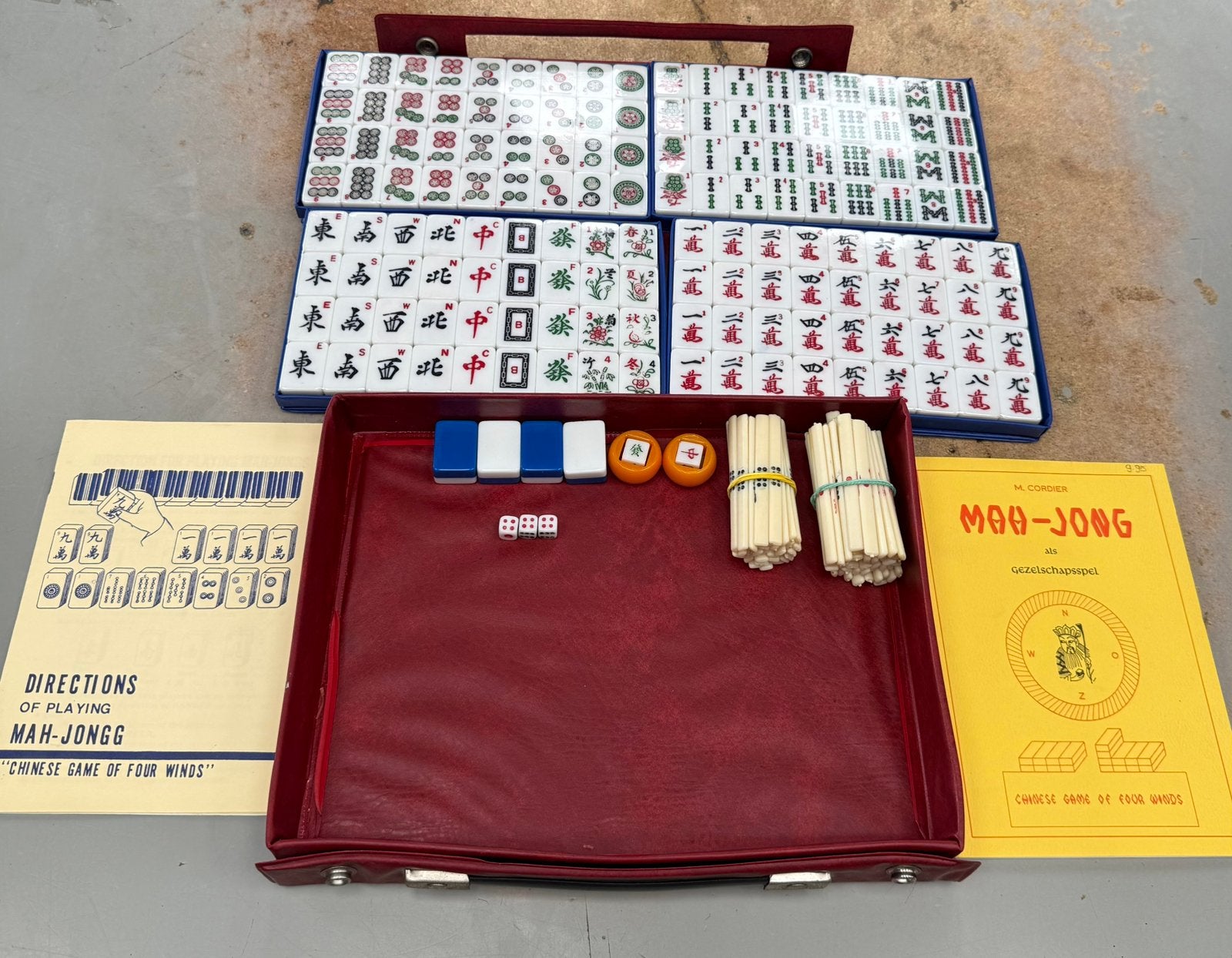 Vintage M. Cordier Mah Jong spel in originele koffer, Ophalen of Verzenden
