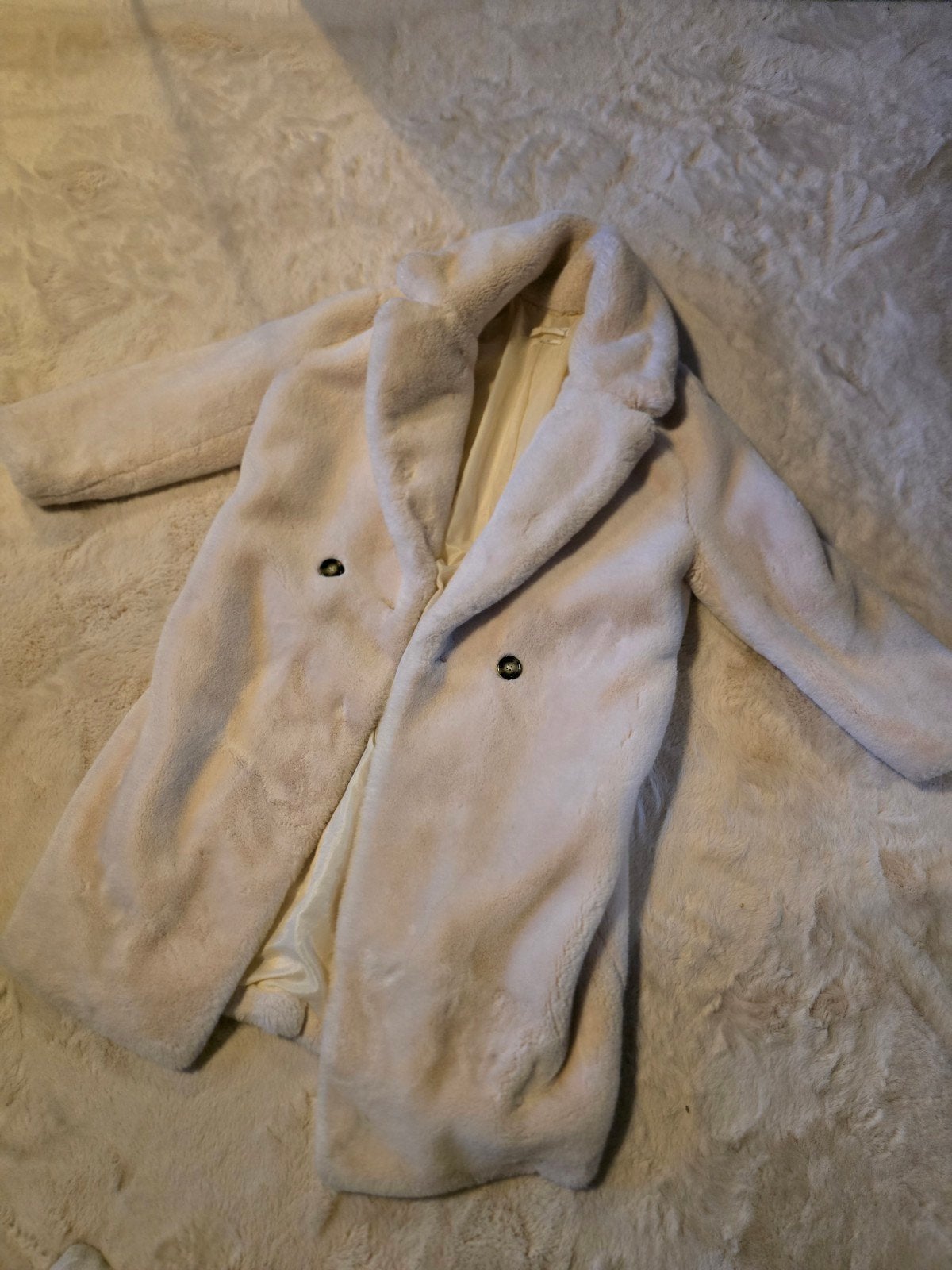Luxe Mango fluffy jas - Splinternieuw, Kleding | Dames, Jassen | Winter, Maat 38/40 (M), Mango, Beige, Nieuw