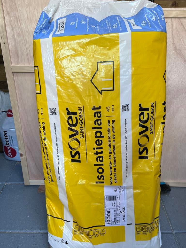 Isover, Isolatieplaat, Ophalen, 4 tot 8 cm, Zo goed als nieuw, Minder dan 5 m²