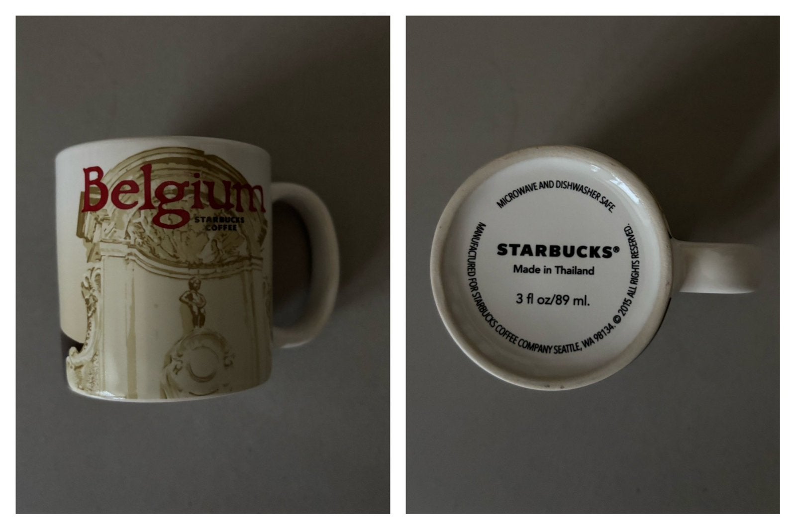 Starbucks espresso kopje Belgium (België) demitasse, Ophalen of Verzenden, Zo goed als nieuw