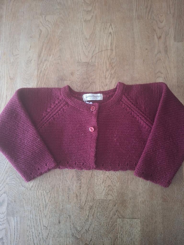 Doña Carmen gebreid bolero vestje bordeauxrood maat 98, Anneonline, Steenbergen, Meisje, Shop@wesell4u.nl