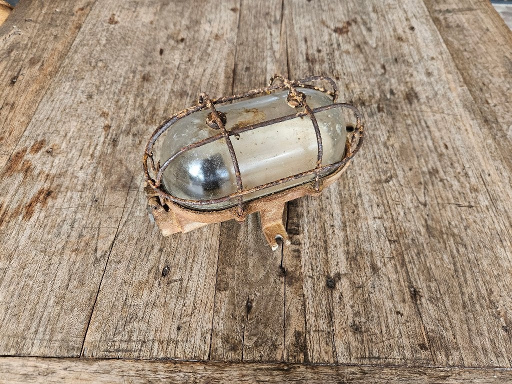 Oude kooilamp / Rotterdam, Huis en Inrichting, Lampen | Hanglampen, Ophalen, Gebruikt, Metaal, Minder dan 50 cm