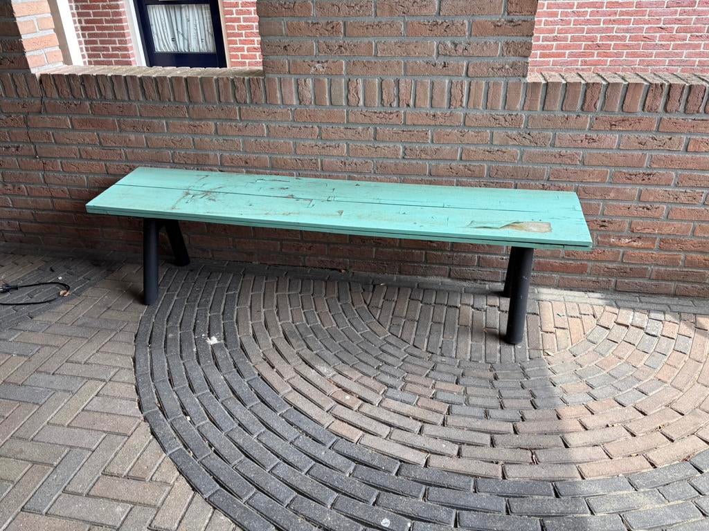 Buiten bankje, Ophalen, Gebruikt, Hout