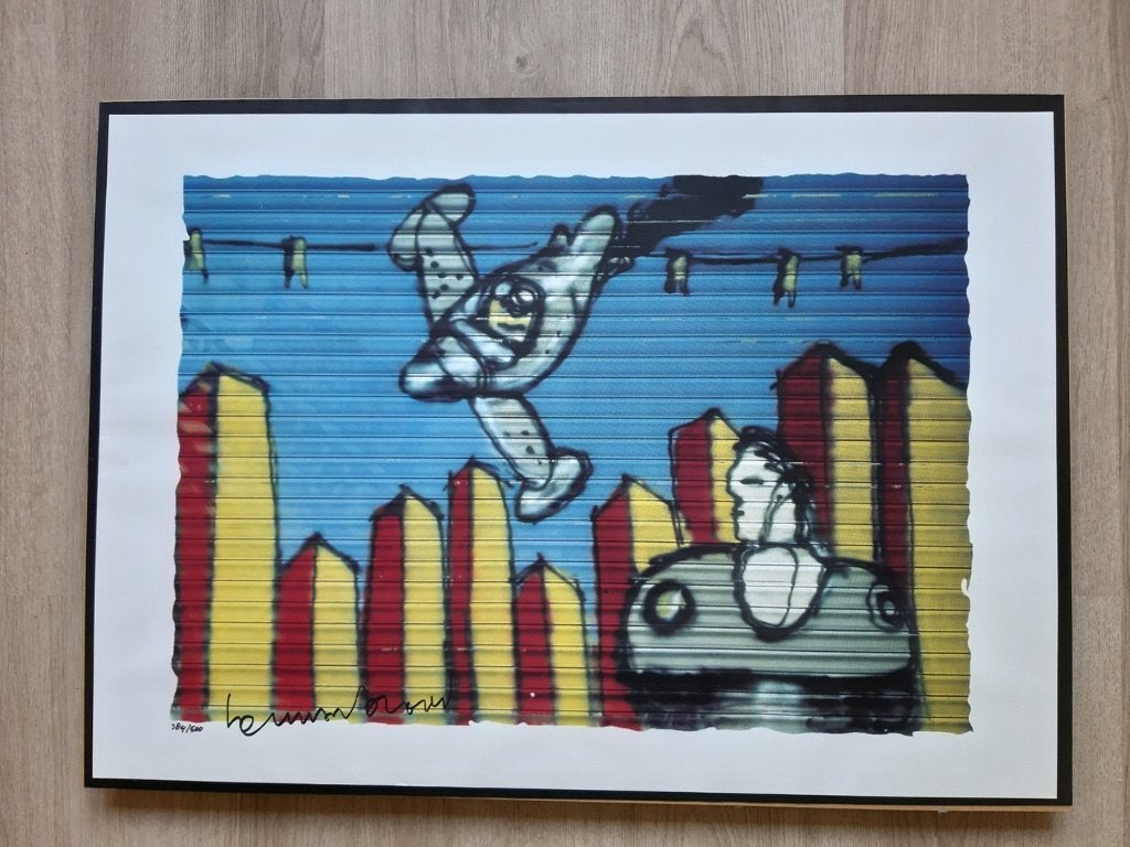 Schilderij van Herman Brood, oplage 384/500, Antiek en Kunst, Gelimiteerde oplage, Ophalen of Verzenden, Overige onderwerpen, Overige techniek