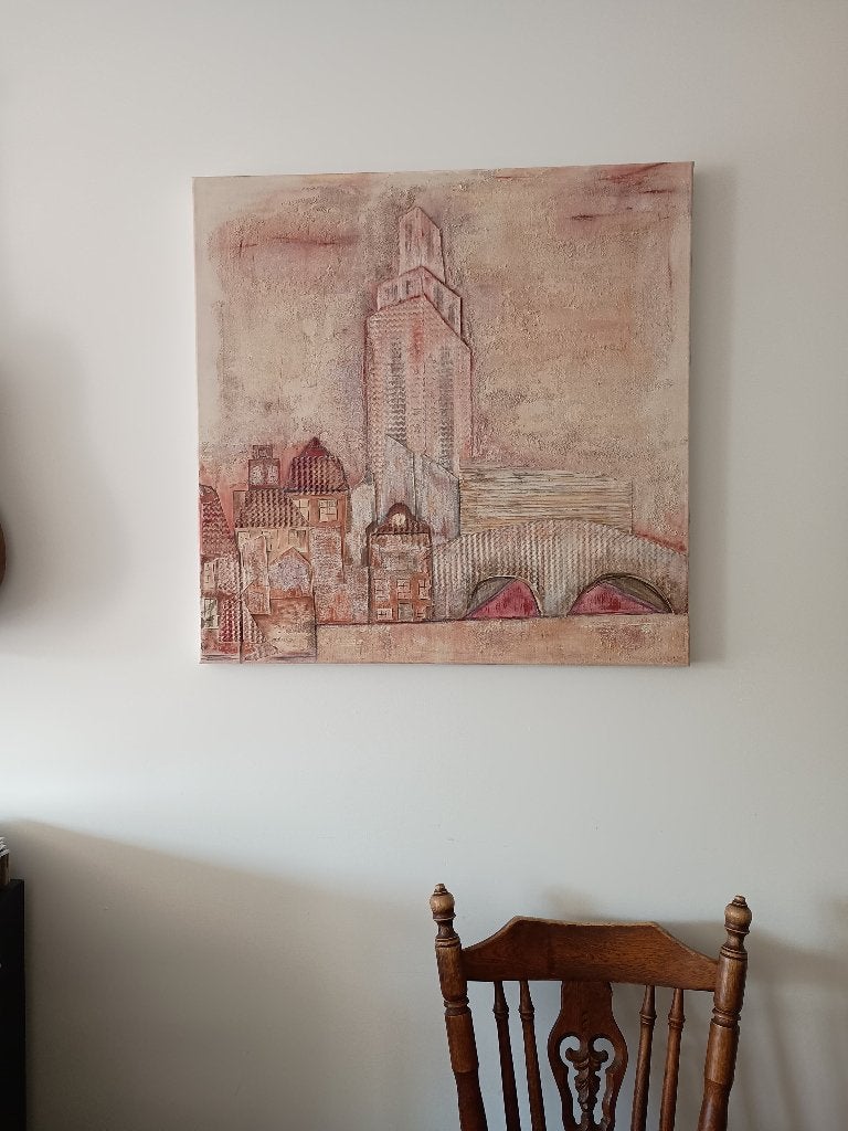 La Dom des del Stadhuisbrug, Ophalen, Handgeschilderd, Stads- / dorpsgezicht