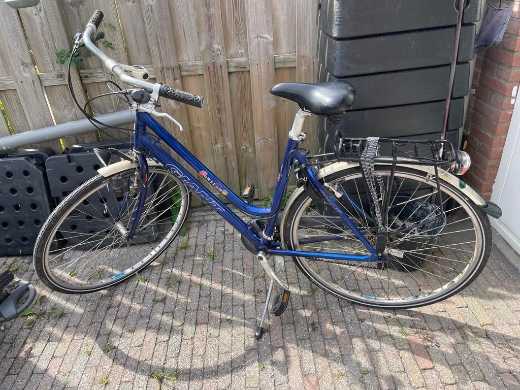Giant Jubilee damesfiets 54 inch frame - Blauw, Fietsen en Brommers, Fietsen | Dames | Damesfietsen, 53 tot 56 cm, Velgrem, Versnellingen