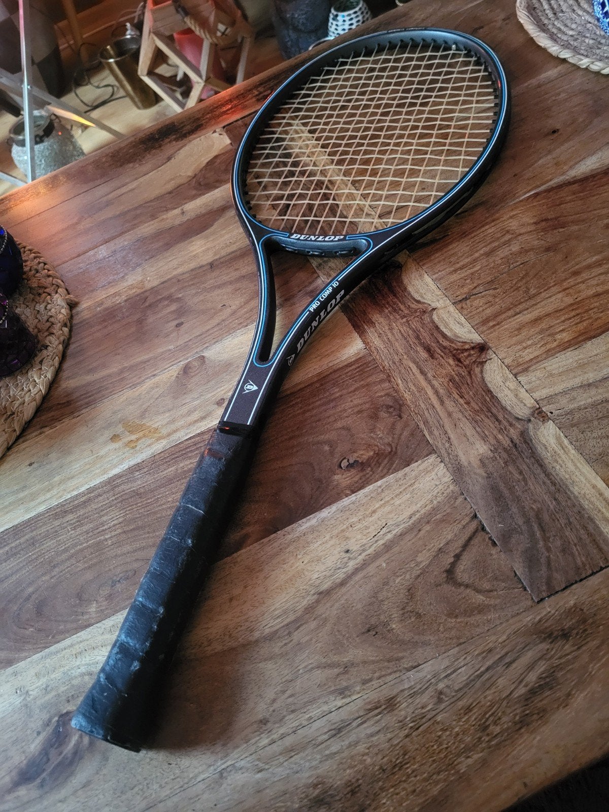 Vintage Dunlop Pro Comp 10 Tennisracket, Sport en Fitness, Gebruikt, Ophalen of Verzenden, Racket, L3