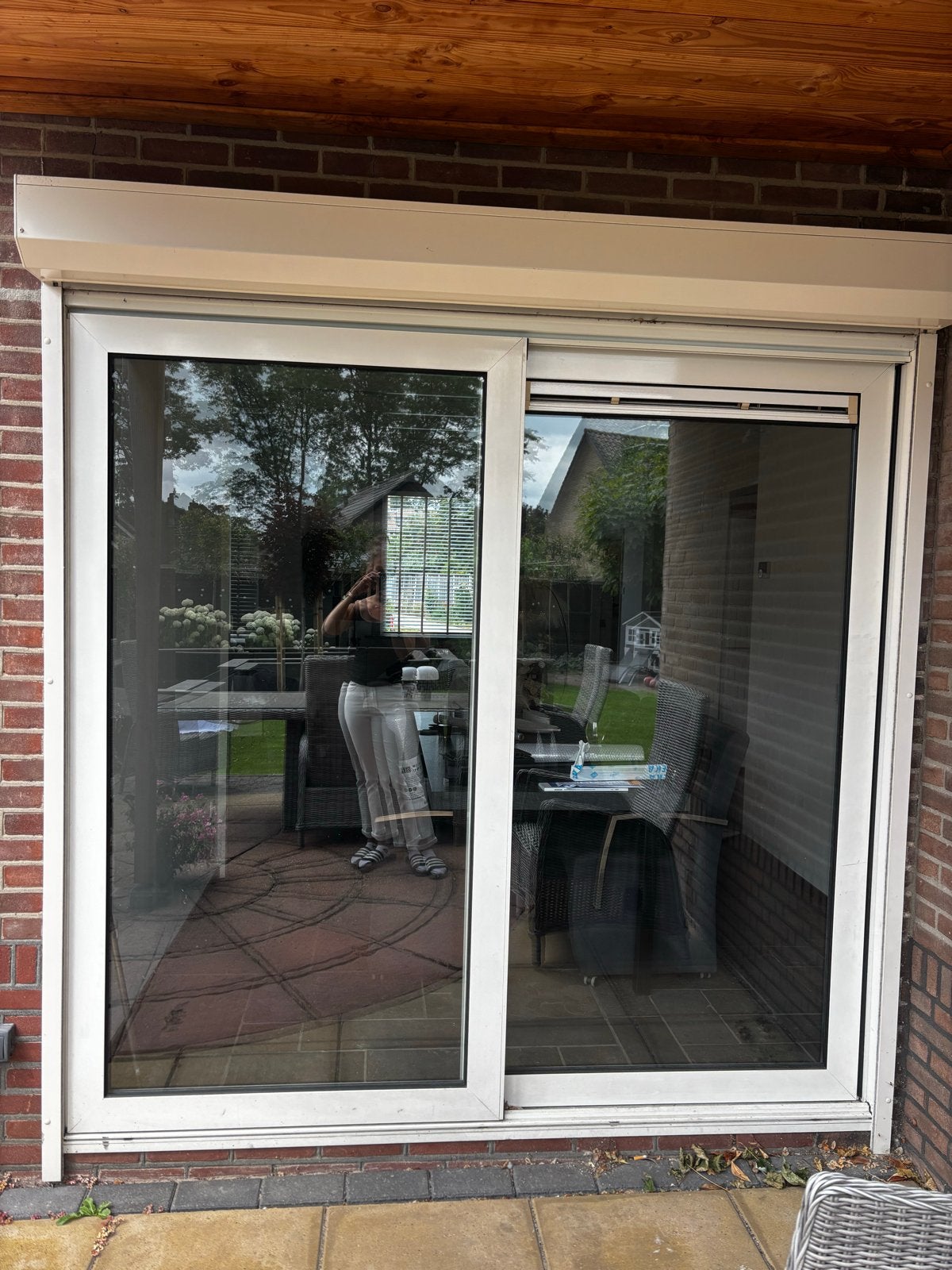 Groot Rolluik met geleiders eventueel met pui, Doe-het-zelf en Verbouw, Rolluiken, Ophalen, Gebruikt, 200 cm of meer, Wit