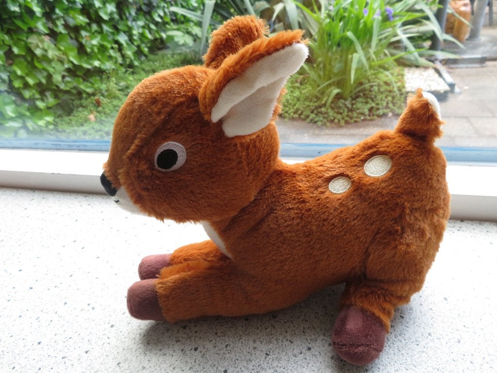 Hert hertje ree Bambi meet ca 25 cm breed, Overige typen, Ophalen of Verzenden, Zo goed als nieuw, Wasbaar