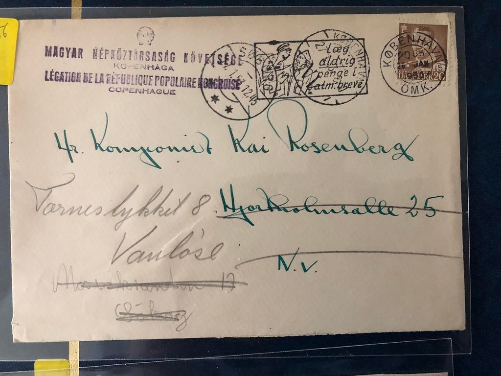 1456 Denemarken > Hongarije, Ophalen of Verzenden, Envelop