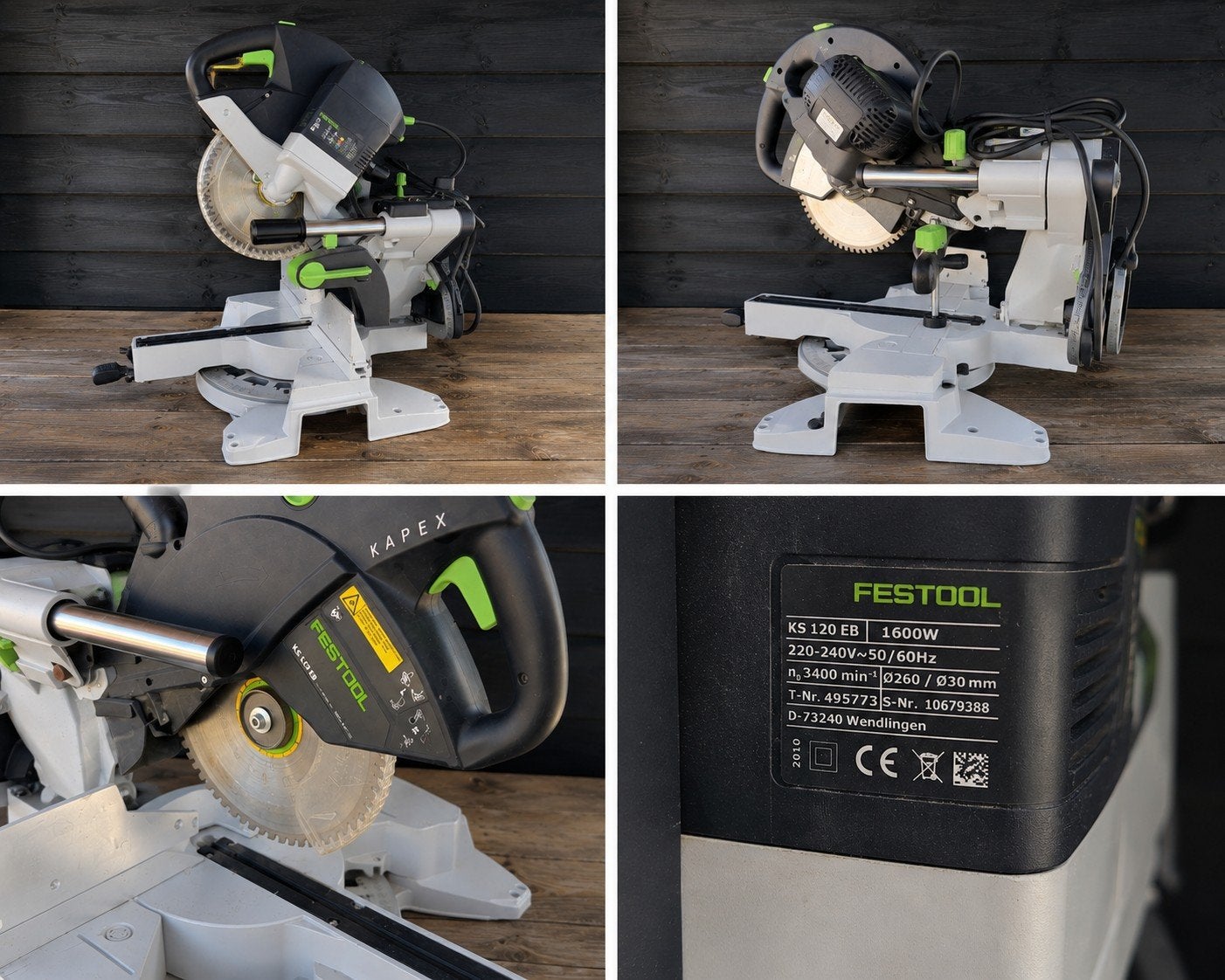 Festool Kapex KS 120 EB Afkortzaag, Ophalen, Gebruikt, 70 mm of meer, Afkortzaag