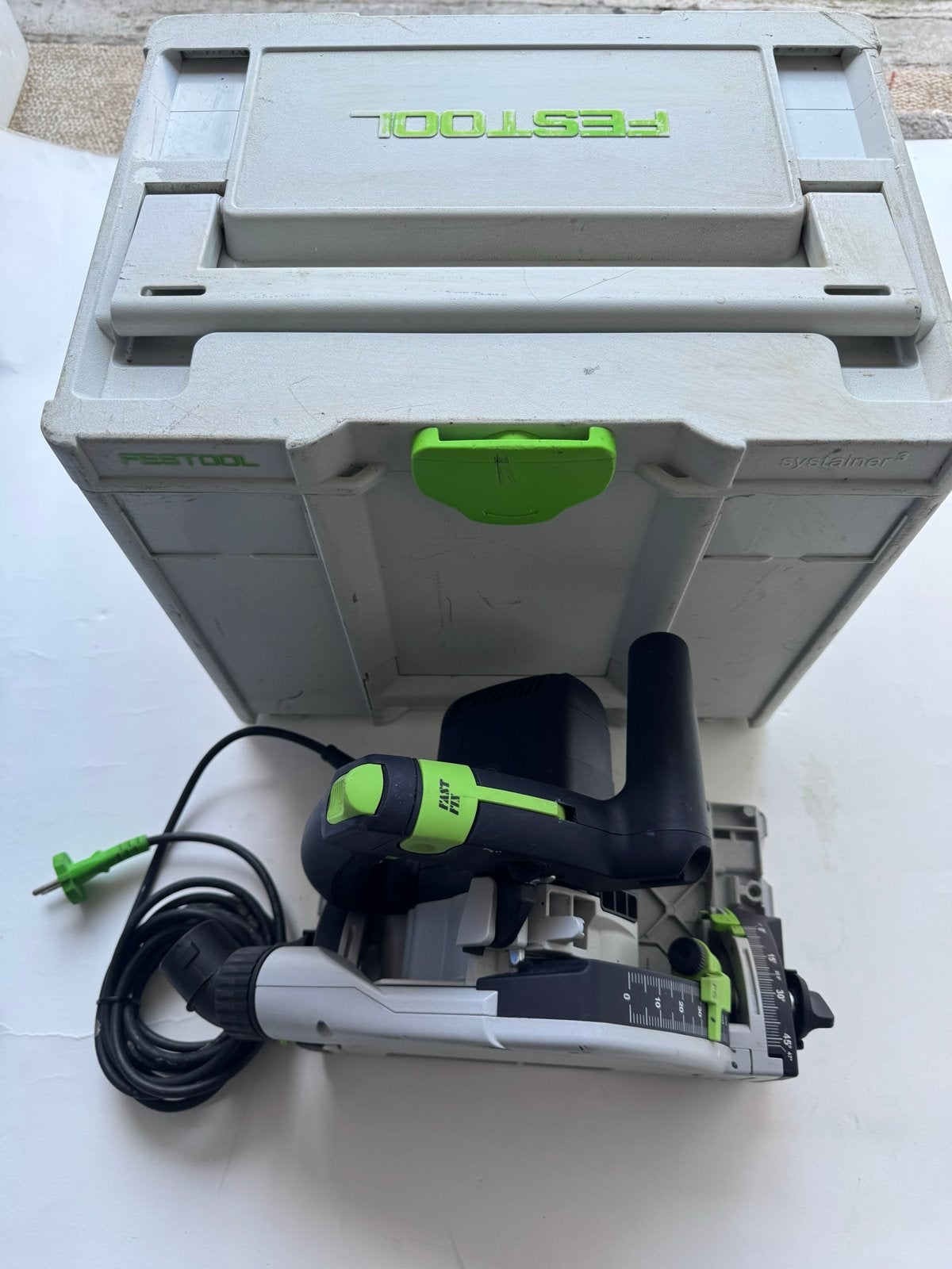 Festool TS 55 FEBQ invalzaag met Systainer, Invalzaag, 70 mm of meer, Ophalen of Verzenden, Zo goed als nieuw