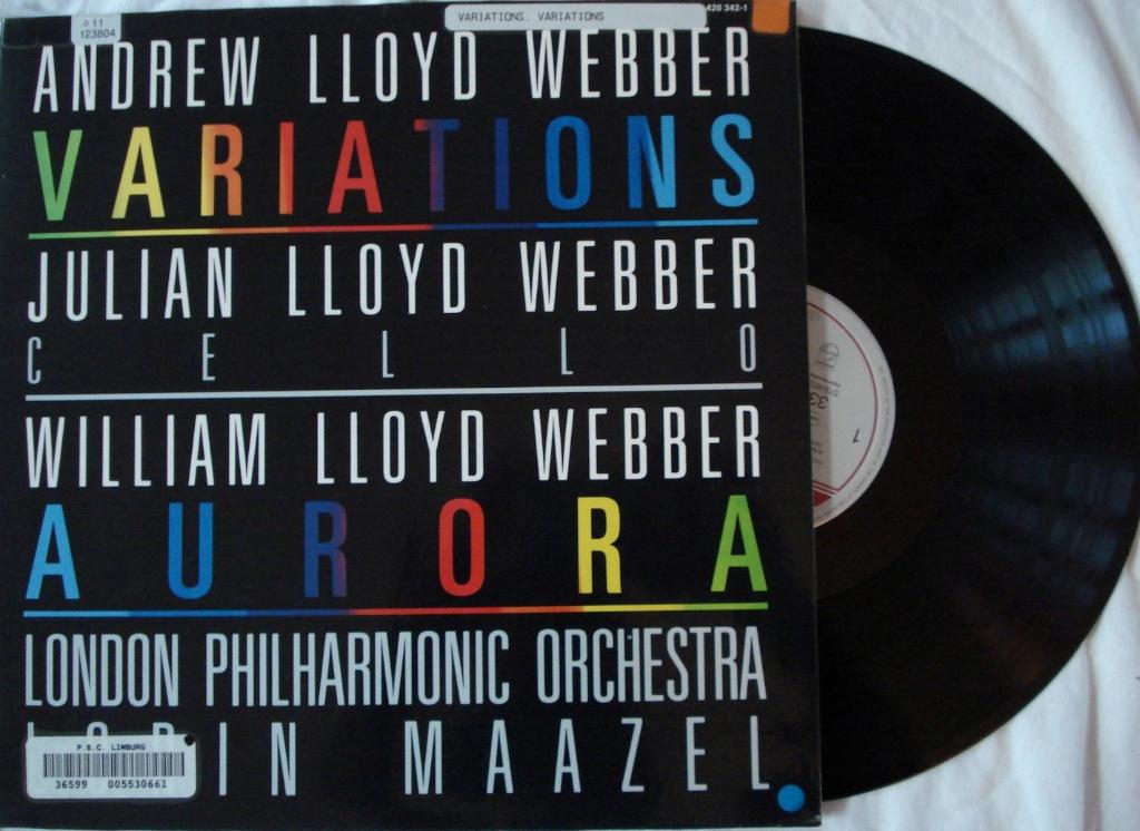 Andrew Lloyd Webber - Variations / Aurora, 1980 - 1989, Ophalen of Verzenden, 12 inch, Gatefold hoes
