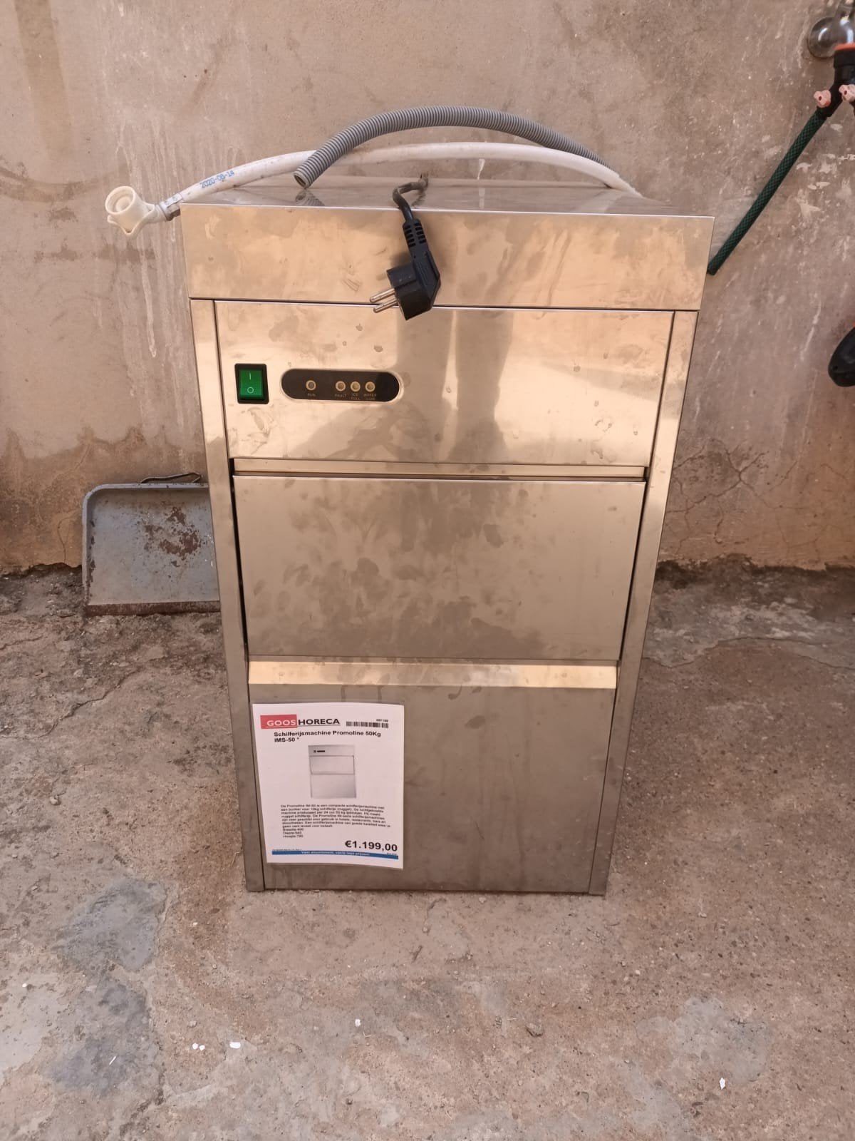 Promoline Schilferijsmachine 50kg, Ophalen of Verzenden, Gebruikt, Koelen en Vriezen