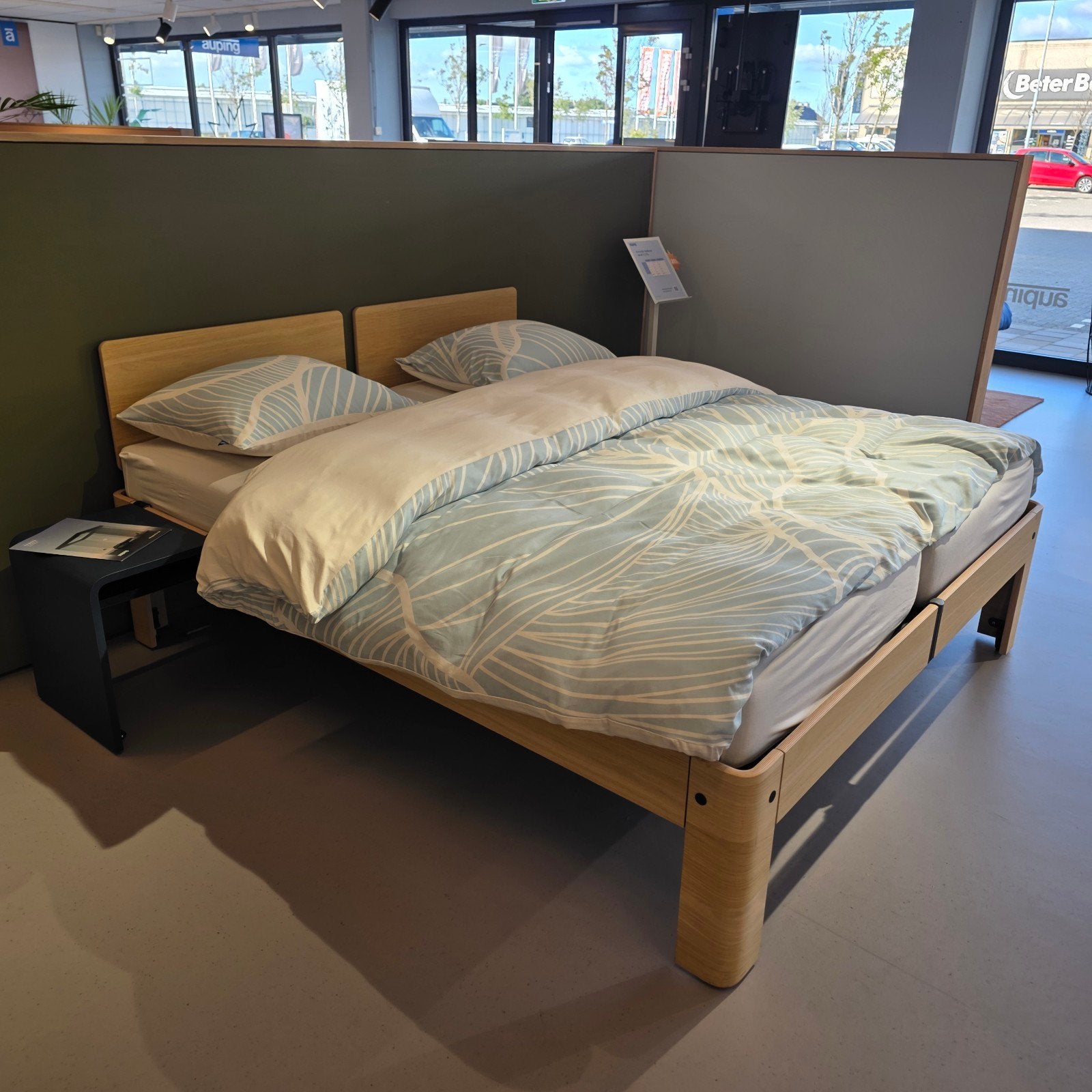 Showroom Auping Auronde Bed 180x210 Deelbare + Elite Matras, 210 cm, Tweepersoons, Ophalen of Verzenden, Zo goed als nieuw